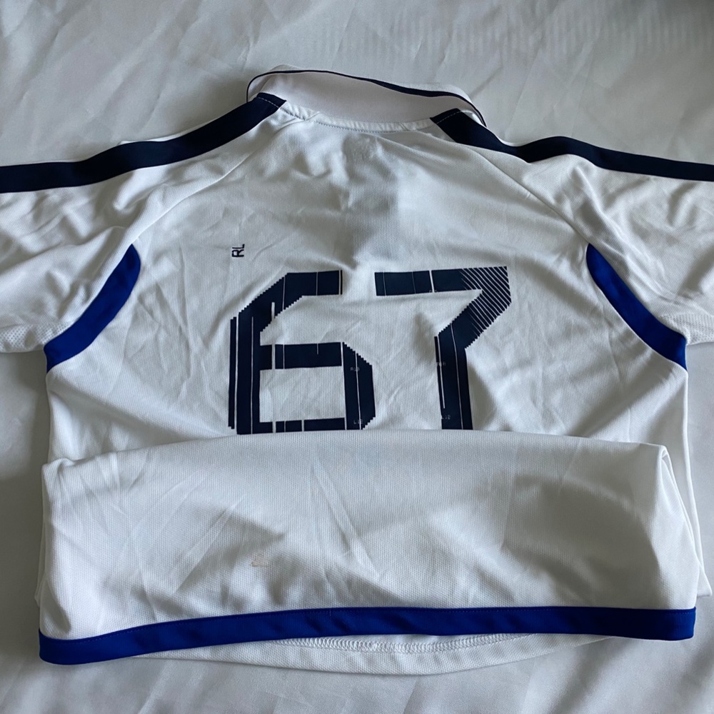 Polo shirt - White with blue accents - Picture 5 of 6